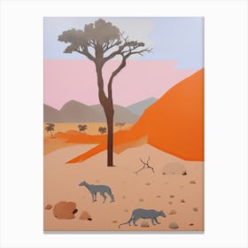 Thar Desert   Asia (India And Pakistan), Contemporary Abstract Illustration 3 Canvas Print