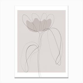 Oneline Tulip Canvas Print