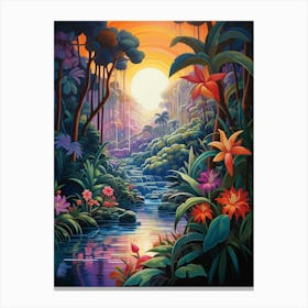 Tropical Abstract Minimalist 11 Canvas Print