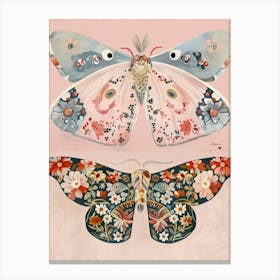 Vintage Butterflies William Morris Style 4 Canvas Print