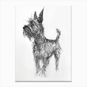  Belgian Laekenois Dog Line Sketch 2 Canvas Print