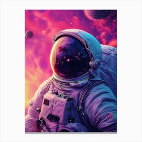 Space Astronaut Painting Canvas Print