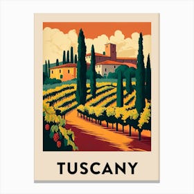 Tuscany 4 Vintage Travel Poster Canvas Print