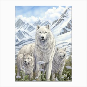 Wolf Pack Scenery 6 Canvas Print