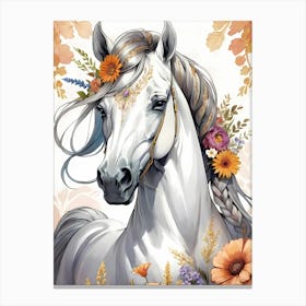 Floral Horse (14) Canvas Print