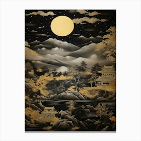 Moonlight In The Mountains Canvas Print