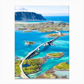 Aerial View Of The Fjords In Norway Canvas Print