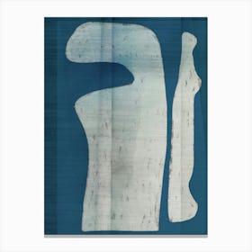 Abstract Blue Shapes Canvas Print