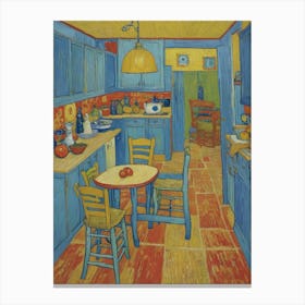 Cozy Midcentury Kitchen Canvas Print