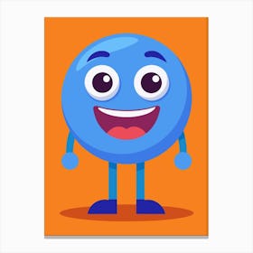 Blue Emoji Canvas Print