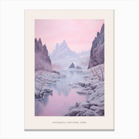 Dreamy Winter National Park Poster  Vatnajkull National Park Iceland 3 Canvas Print