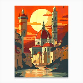 Sunset In Florence Canvas Print