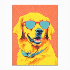 Golden Retriever In Sunglasses 1 Canvas Print