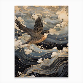 Sparrow 5 Gold Detail Painting Canvas Print