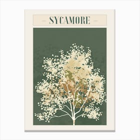 Sycamore Tree Minimal Japandi Illustration 2 Poster Canvas Print