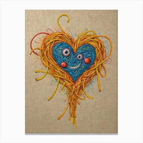 Heart Of Spaghetti 1 Canvas Print