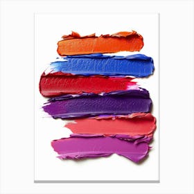 Lipsticks On A White Background 3 Canvas Print