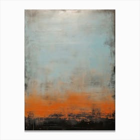 Orange And Teal Abstract Painting 1 Canvas Print