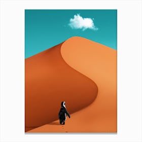 Penguin On Vacation Canvas Print