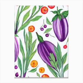 Eggplant Marker vegetable Canvas Print