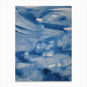 Sea Blue Abstract Aquarelle 2 Canvas Print