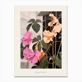 Flower Illustration Bougainvillea 1 Poster Canvas Print