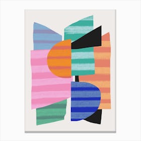 Abstract Stripe Minimal Collage 19 Canvas Print