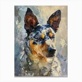 Australian Shepherd Dog  Acrylic Painting 8 Canvas Print