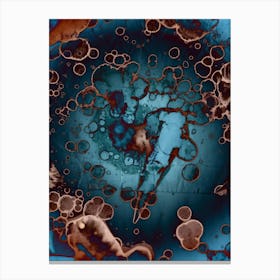 Alcohol Ink Blue Ocean Canvas Print