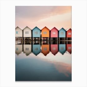 houses in a row, landscape architecture style Canvas Print