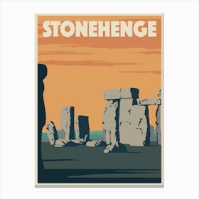 Stonehenge Travel Poster Canvas Print