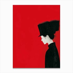 Lady In Black 1 Canvas Print