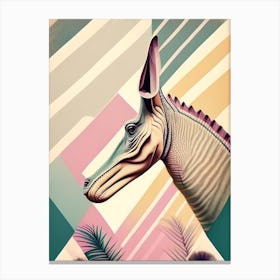 Parasaurolophus Pastel Dinosaur Canvas Print