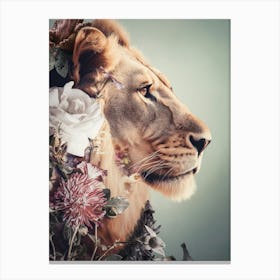 Portrait Of A Lion 3 Canvas Print