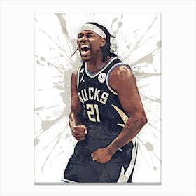 Jrue Holiday Milwaukee Bucks Canvas Print