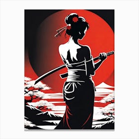 Samurai Girl Canvas Print