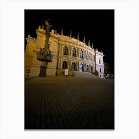 Night Scene Of A City At Night Canvas Print