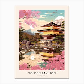 The Golden Pavilion Kyoto Japan Travel Poster Canvas Print