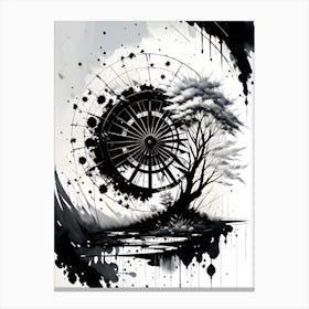 Black And White Painting 11 Canvas Print