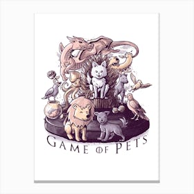 Game Of Pets Canvas Print