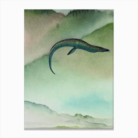 Elasmosaurus Storybook Watercolour Canvas Print