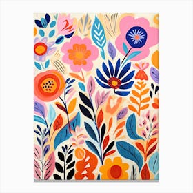 Flowers 58, Matisse style, Floral texture Canvas Print