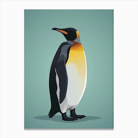 King Penguin Grytviken Minimalist Illustration 3 Canvas Print