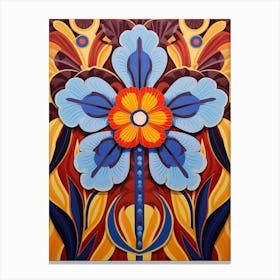 Flower Motif Painting Iris 2 Canvas Print