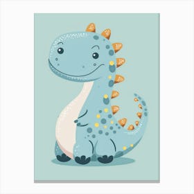 Cute Cartoon Dinosaur 1 Canvas Print