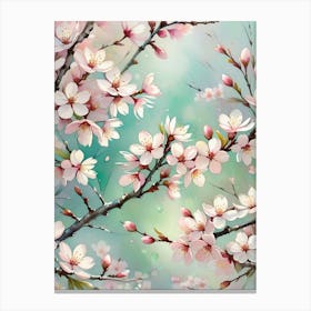 Cherry Blossoms Wallpaper Canvas Print