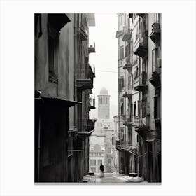 Genoa, Italy,  Black And White Analogue Photography  1 Canvas Print