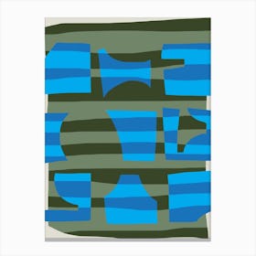 Abstract Stripe Minimal Collage 4 Canvas Print