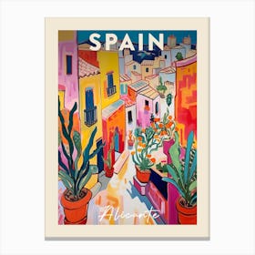 Alicante Spain 4 Fauvist Painting  Travel Poster Canvas Print