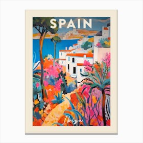 Ibiza Spain 5 Fauvist Painting  Travel Poster Canvas Print